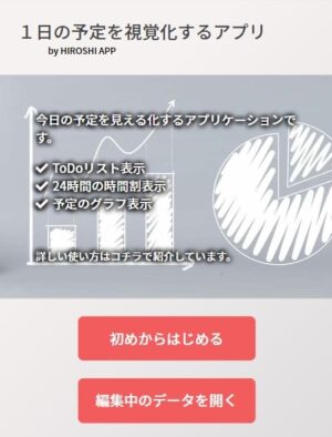 1日の予定を円グラフ 棒グラフで見える化出来る無料アプリ Hirosyland