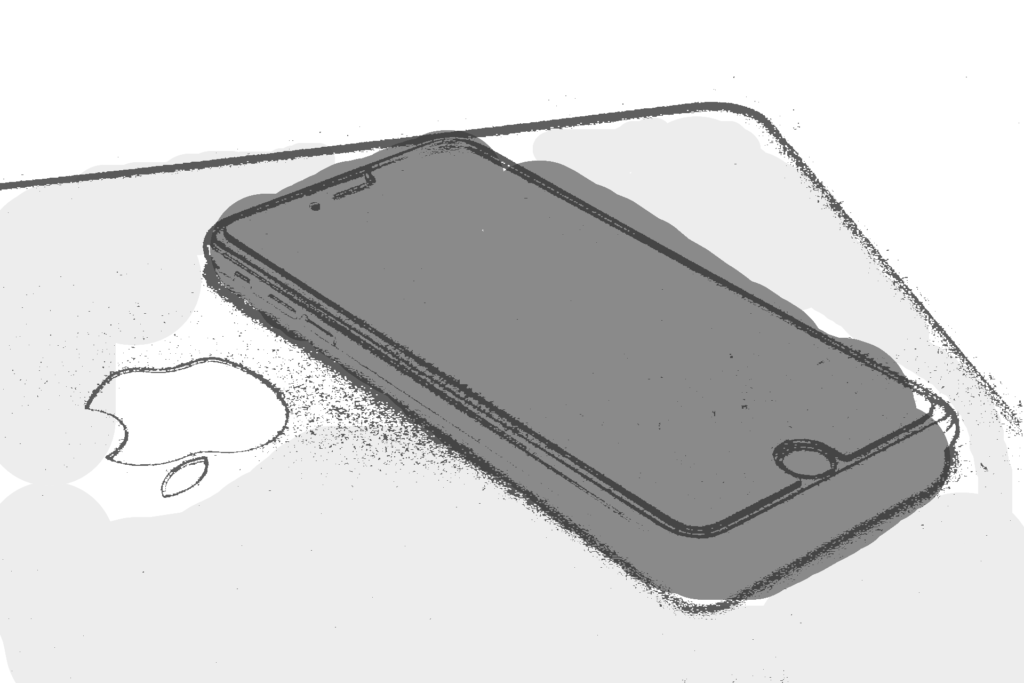 macbookもiphoneもイラスト化