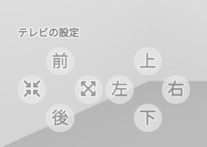 テレビのサイズと位置を変更するボタン